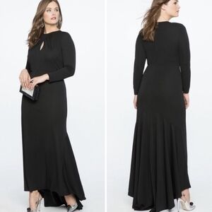 ELOQUII Elegant Black Evening Gown